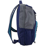 Fuel Triumph School Bookbag, Sports Backpack, Travel, Carry on, Hiking, Camping - Gray/Blue