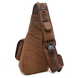 Men Chest Bag Sling Single Shoulder Strap Pack Bag Canvas Travel Bag Rucksack Crossbody Casual Bags