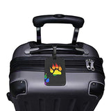 Luggage Tags Bear Dog Tracks Rainbow Paw Claw Travel ID Identifier for People