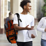 LORVIES Japanese Crane Art School Bag for Student Bookbag Teens Travel Backpack Casual Daypack Travel Hiking Camping