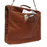 Piel Leather Piel Colombian Leather Elite Garment Bag Brown