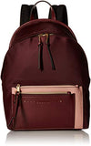 Calvin Klein womens Calvin Klein Lisa Nylon Front Zipper Pocket Backpack, merlot, One Size