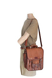 Men'S Leather Backpack/Office/ Brief/Laptop /Messenger Bag. 3 Bags In One