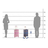 CO-Z Premium Vintage Luggage Sets 24" Trolley Suitcase and 12" Hand Bag Set with TSA Locks (Pink + Beige) (12" +24" Pink)