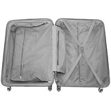 Ben Sherman Leicester 28" Lightweight Durable Hardside 4-Wheel Spinner Checked Suitcase, Black With