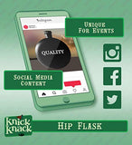 #chatelet - 5oz Round Hashtag Drinking Alcohol Flask, Matte Black