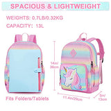 Unicorn Backpack for Little Girls,VASCHY Cute Rainbow Glitter Lightweight Water Resistant Preschool Backpack for Kids,Toddlers Kindergarten School Bag