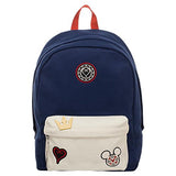 Kingdom Hearts Bag - Navy Blue And Whte Backpack With Kingdom Hearts Patches
