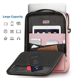 FINPAC 13-inch Laptop Shoulder Bag for 13.3'' MacBook Pro/Air, 12.9-inch iPad Pro(2018-2021), Electronics Carrying Case for Chromebook/Surface Pro/Dell/HP/Acer (Pink)