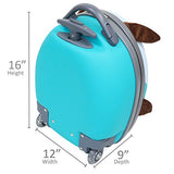 Emmzoe Kids & Toddler 15” Carry On Animal Trolley Hardshell Luggage - Lightweight EVA, Dent