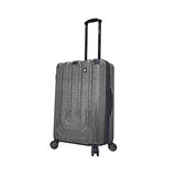 Mia Toro Italy Macchiolina Polish Hardside 26 Inch Spinner, Silver