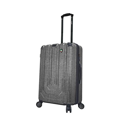 Mia Toro Italy Macchiolina Polish Hardside 26 Inch Spinner, Silver