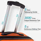 Merax 3 Pcs Luggage Set Expandable Hardside Lightweight Spinner Suitcase (Orange)