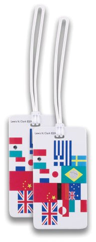 Lewis N. Clark 2-Pack International Flag Luggage Tag, International, One Size