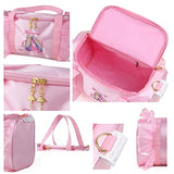 Debbieicy Cute Ballet Dance Backpack Tutu Dress Dance Bag with Key Chain Girls (pink3 of shoes)