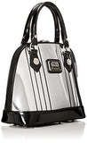 Loungefly Captain Phasma Silver Metallic Embossed Dome Top Handle Bag, Grey, One Size