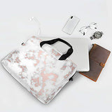 ALAZA Rose Gold Marble Look Laptop Case Bag Sleeve Portable Crossbody Messenger Briefcase w/Strap Handle, 13 14 15.6 inch