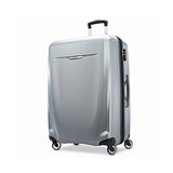 Samsonite 120751-1776 Winfield 3 DLX 3 Piece Set Spinner 20 Inch, 25 Inch, 28 Inch - Silver Bundle with Microbead Neck Pillow with Travel Pouch and Manual Luggage Scale