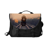 Laptop Shoulder Bag, Bear Printed Laptop Bag Oxford fabric