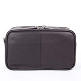 Bugatti Sartoria Top Grain Leather Toiletry Bag, Colombian Leather, Brown