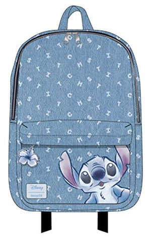 Loungefly Disney Lilo and Stitch Denim Mini Backpack (One Size, Blue)