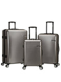 Rockland Horizon 3 Piece Polycarbonate/abs Upright Set, Silver