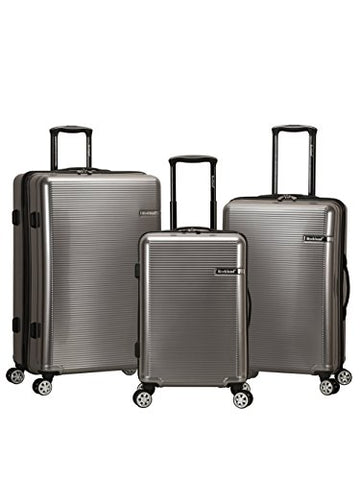 Rockland Horizon 3 Piece Polycarbonate/abs Upright Set, Silver