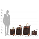 Caribbean Joe 20 Inch 8 Wheel Spinner Carry-On, Chocolate Brown, One Size