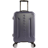 Perry Ellis Delancy Ii 21" Hardside Carry-On Spinner Luggage, Silver