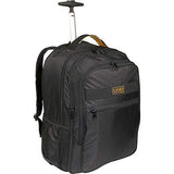 A.Saks Deluxe Expandable Wheeled Nylon Computer Backpack in Black