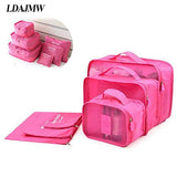 Hakazhi Inc 6PCS/Set Travel Cases Clothes Tidy Storage Bag Box Luggage Suitcase Pouch Zip Bra