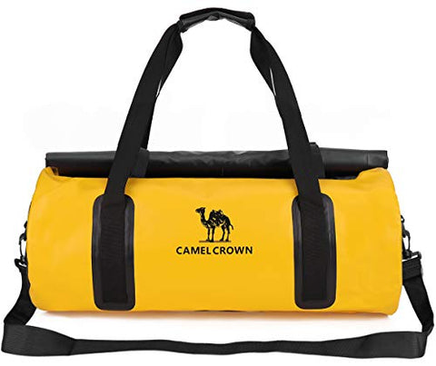 Camel Crown Sports Gym Bag Waterproof Travel Duffel Bags Weekender 30L With Shoulder Strap Yellow