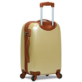 Dejuno Fusion Hardside Spinner Tsa Combination Lock, Beige