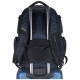 Kenneth Cole Reaction Pack of All Trades 1680d Polyester Double Gusset 17.0” Laptop Backpack, Navy
