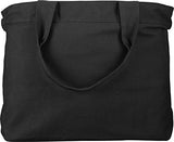 Zuzify Canvas Zippered Tote Bag. Dx0787 Os Black/ Black