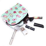 LORVIES Cupcake Makeup Bag Toiletry Bag for Women Skincare Cosmetic Handy Pouch Zipper Handbag