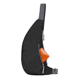 G4Free Black Sling Bag Chest Crossbody Bag Lightweight Sling Backpack One Strap Shoulder Backpack