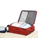 AmazonBasics Premium Expandable Softside Spinner Luggage With TSA Lock 3-Piece Set - 21/25/29-Inch, Red