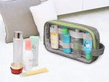Travel Toiletry Bag by Travel Fusion - With Clear Windows and Elastic Bands to Keep Toiletries