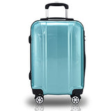 GHP 20" 24" 28" ABS & PC Shell Blue Trolley Suitcase Travelling Luggage Set w Wheels
