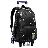 Xhhwzb Rolling Backpack, Kids Backpack Wheeled Backpack School Backpack With Wheels (Color : B)