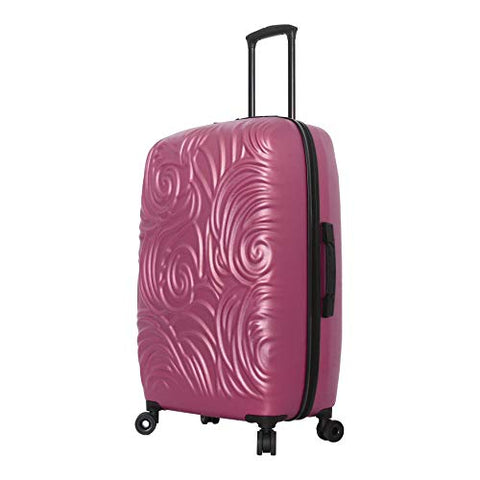 Mia Toro Italy Swirl Hard Side 28 Inch Spinner, Rose