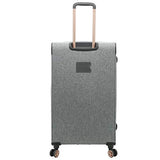 kensie Women's Hudson Softside 3-Piece Spinner Luggage Set, Heather Gray, (20/24/28)