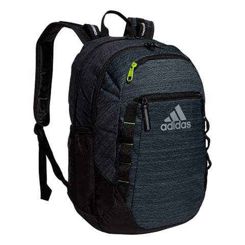 adidas Excel 6 Backpack, Two Tone Black/Semi Solar Slime Green, One Size