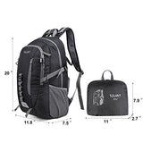 TOURIT Lightweight Packable Travel Hiking Backpack Foldable Daypack Waterproof Back Packs for