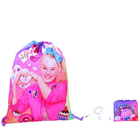 Nickelodeon Girls' Jojo Siwa Gift Set Drawstring Bag, Pink, One Size