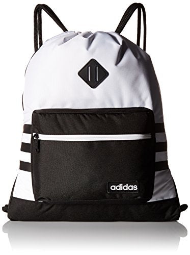 adidas Classic 3S Sackpack, White, One Size