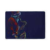 Saxophone Solo Performance Blocking Print Passport Holder Cover Case Travel Luggage Passport Wallet Card Holder Made With Leather For Men Women Kids Family