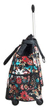 Trendy Flyer Computer/Laptop Rolling Bag 4 Wheel Case Flower Black