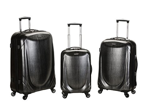 Rockland Luggage 3 Piece Polycarbonate Spinner Set, Gray, One Size